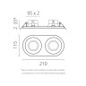 Встраиваемый светильник LIGHTSTAR DOMINO D6560607WBMOD